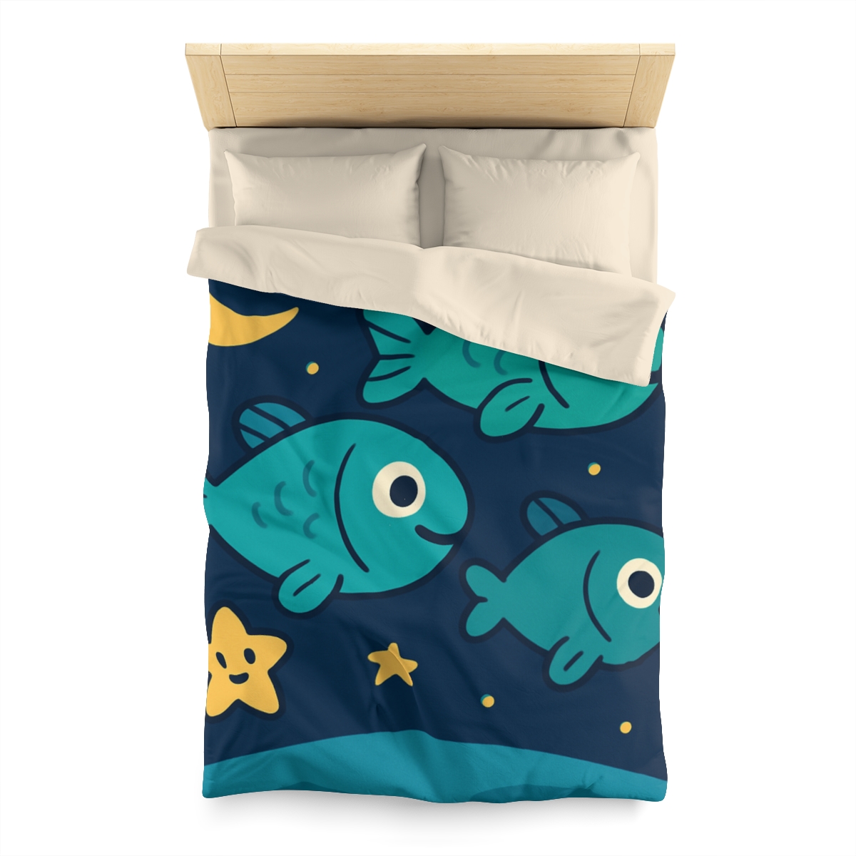 Starry Space Fish School unique patterned duvets