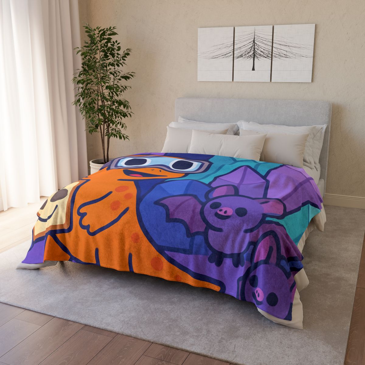 Crystal Cavern Salamander Science Team decorative home blankets