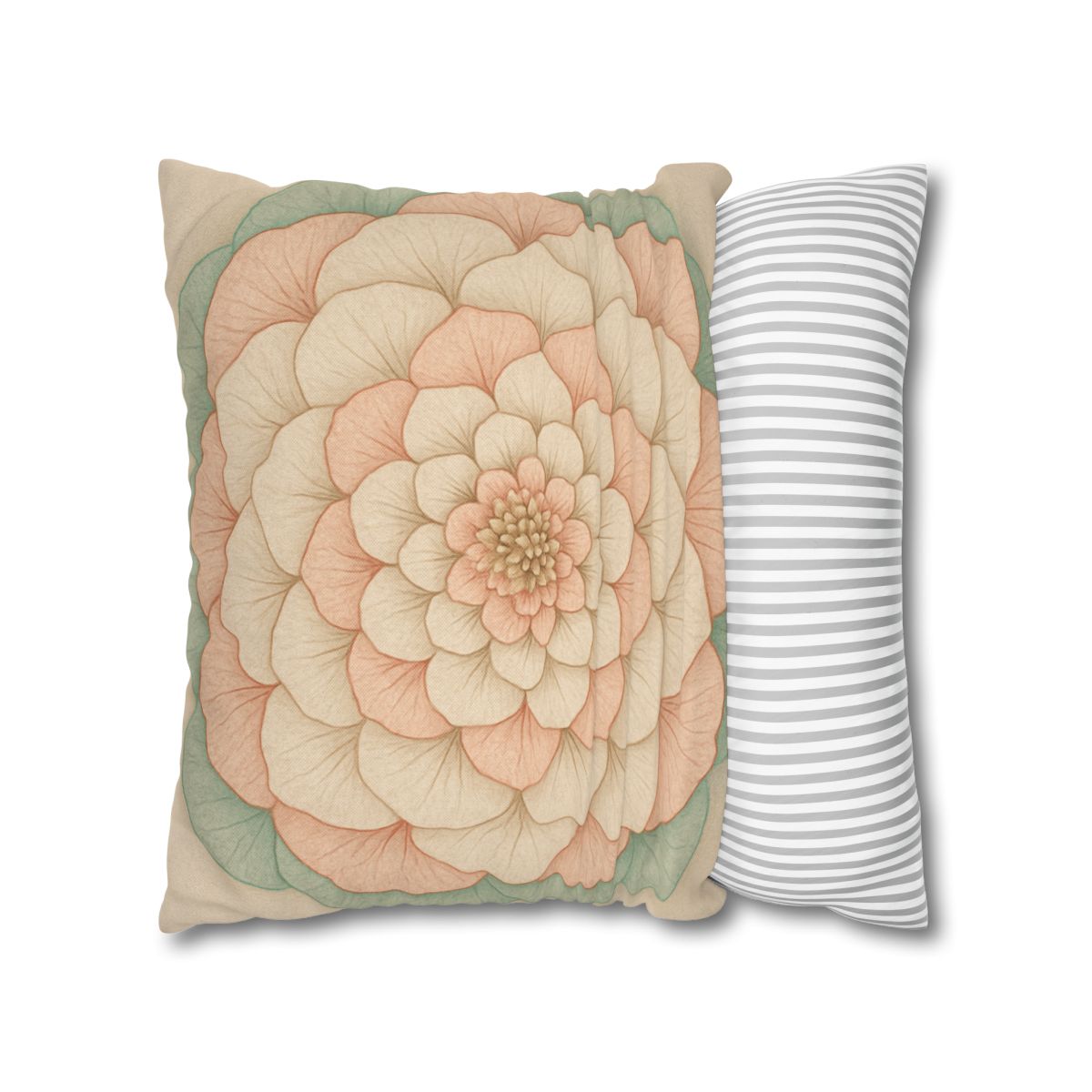 Petal Concentric Echoes soft cotton pillow cases