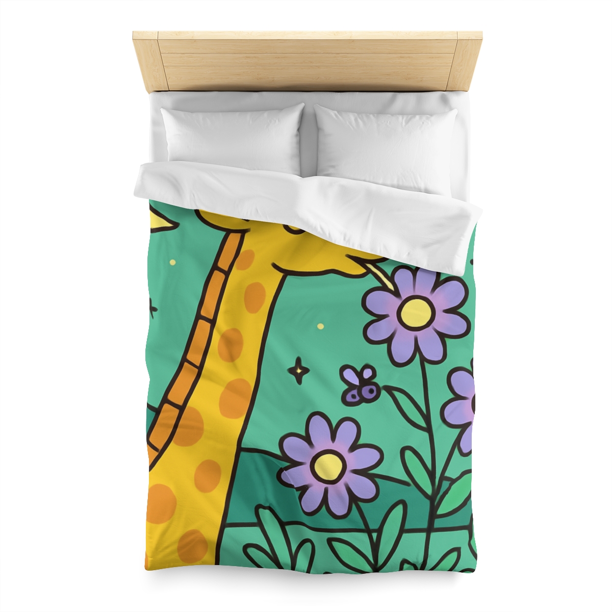 Galactic Garden Giraffe trendy bedroom duvets