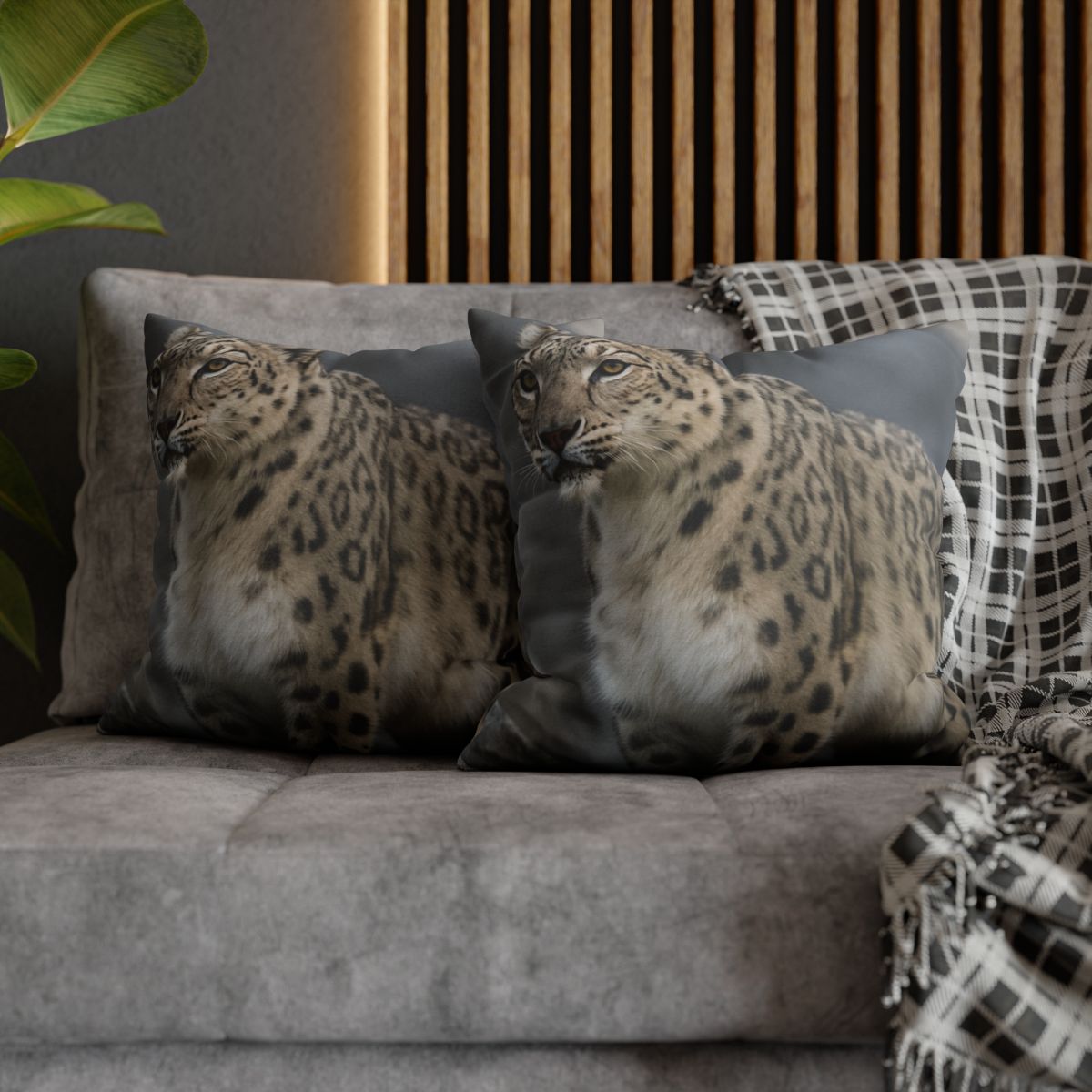 Snow Leopard Silent Summit trendy patterned pillow cases