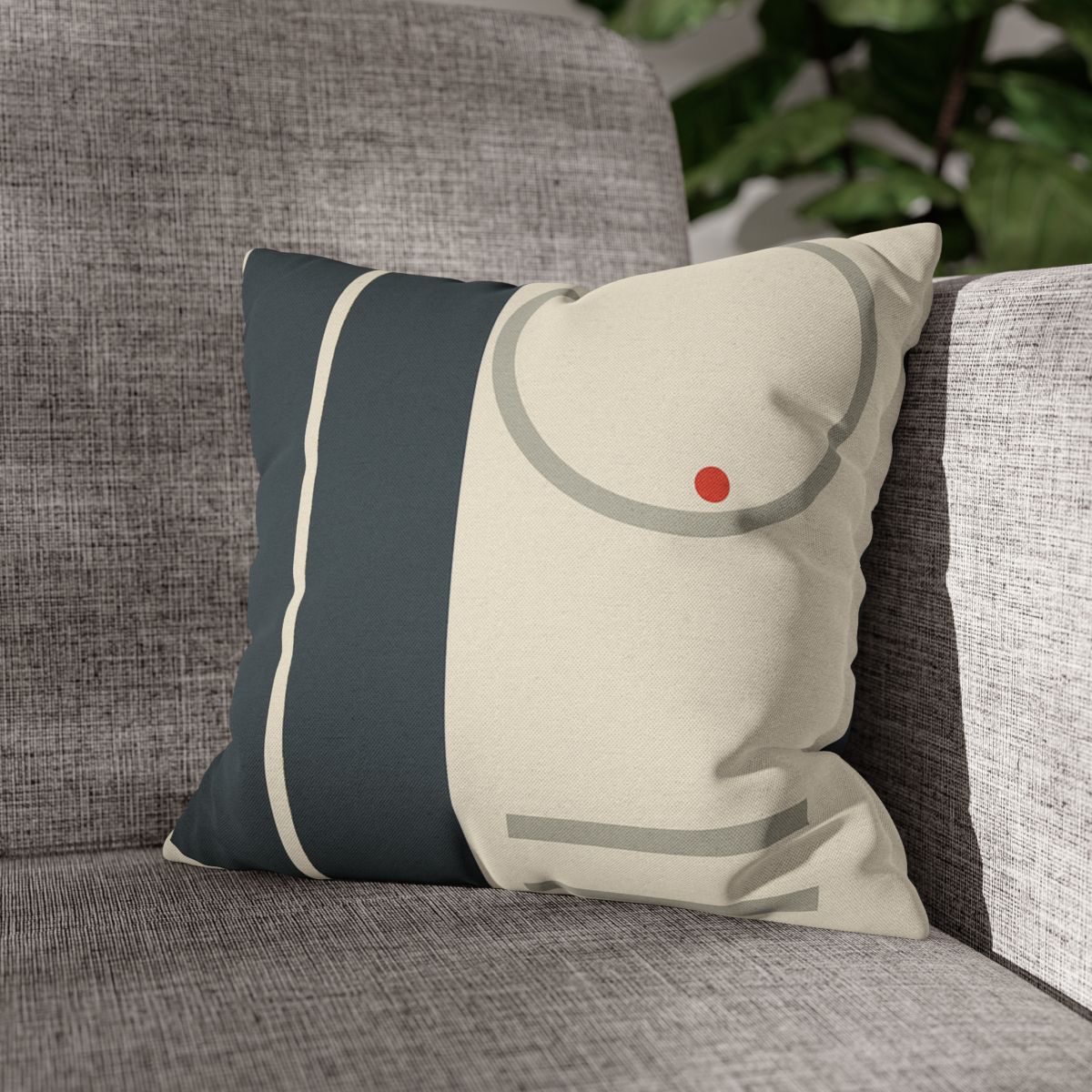 Split Rectangle With Floating Ring stylish decorative pillowcases