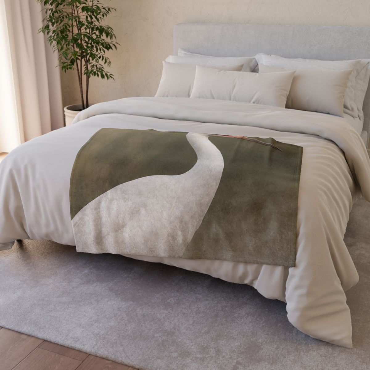 Silver Poise Whooping Crane custom blankets