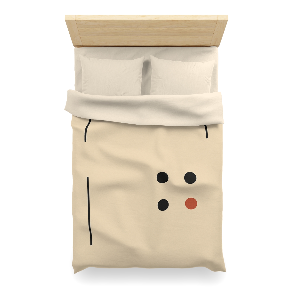 Partial Arc Window Over Dot Grid soft comforter duvets