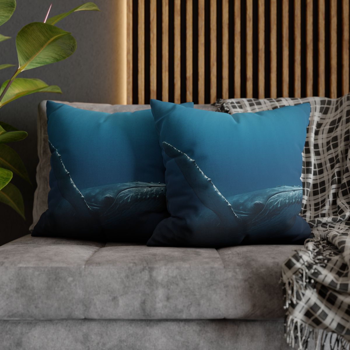 Nebula Dive Humpback Whale soft cotton pillow cases