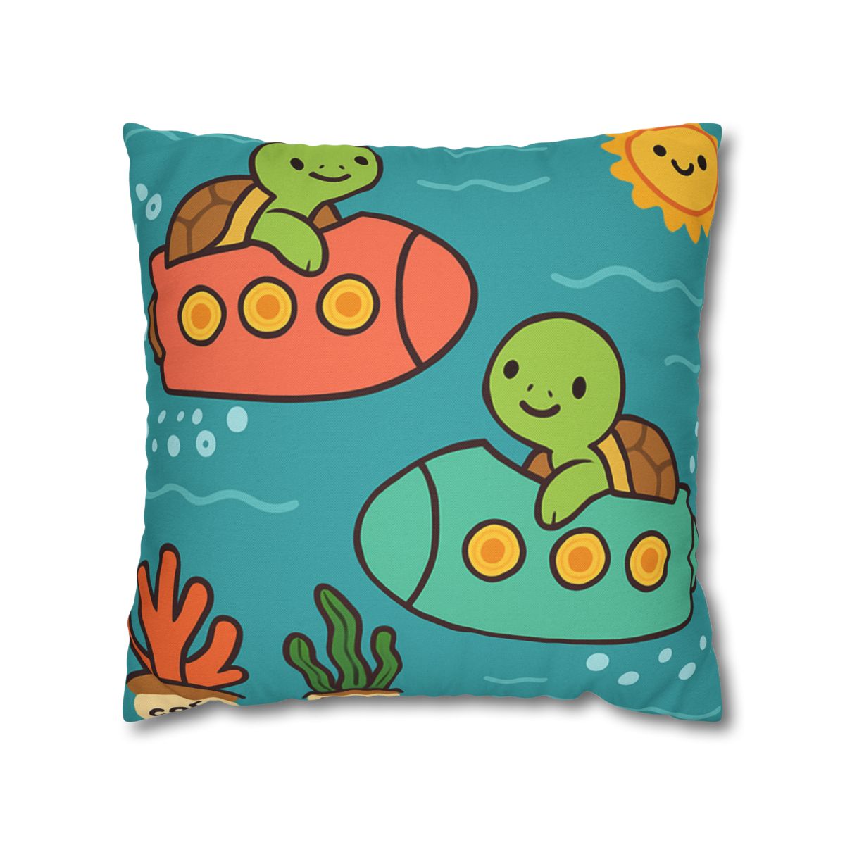 Rainbow Reef Rocket Race trendy patterned pillow cases