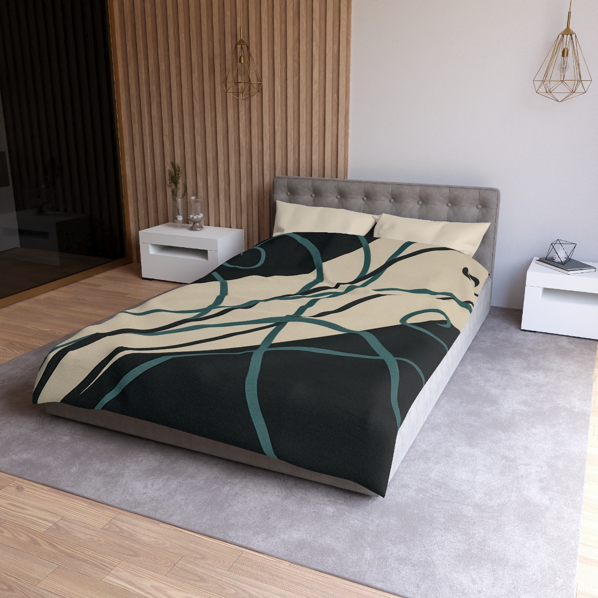 Tendril Motion Study unique patterned duvets