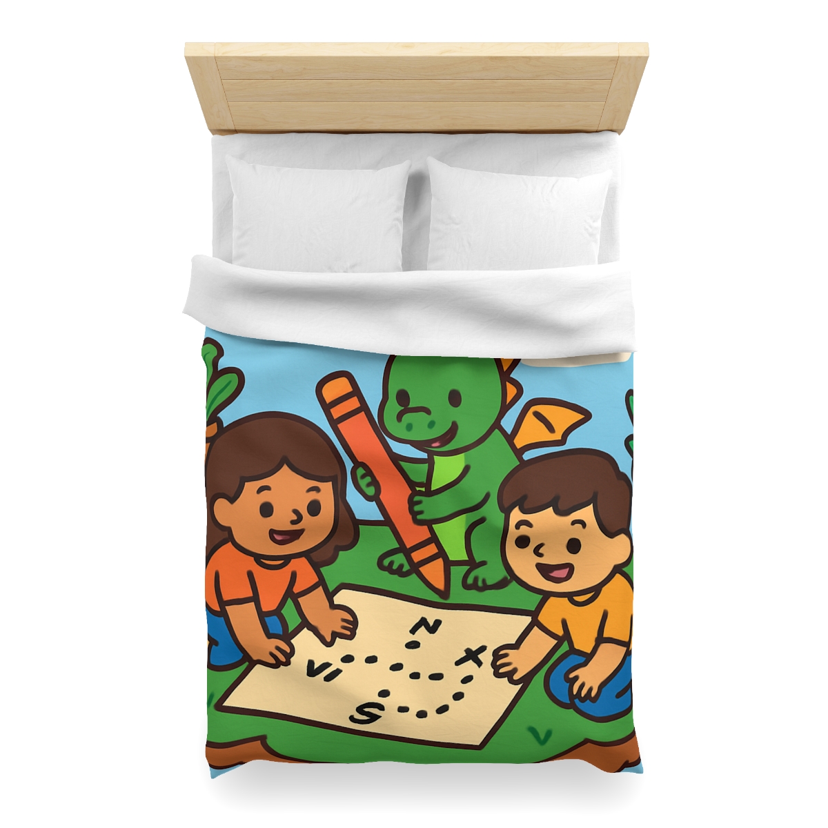 Sky Garden Map Makers With A Baby Dragon stylish duvet covers