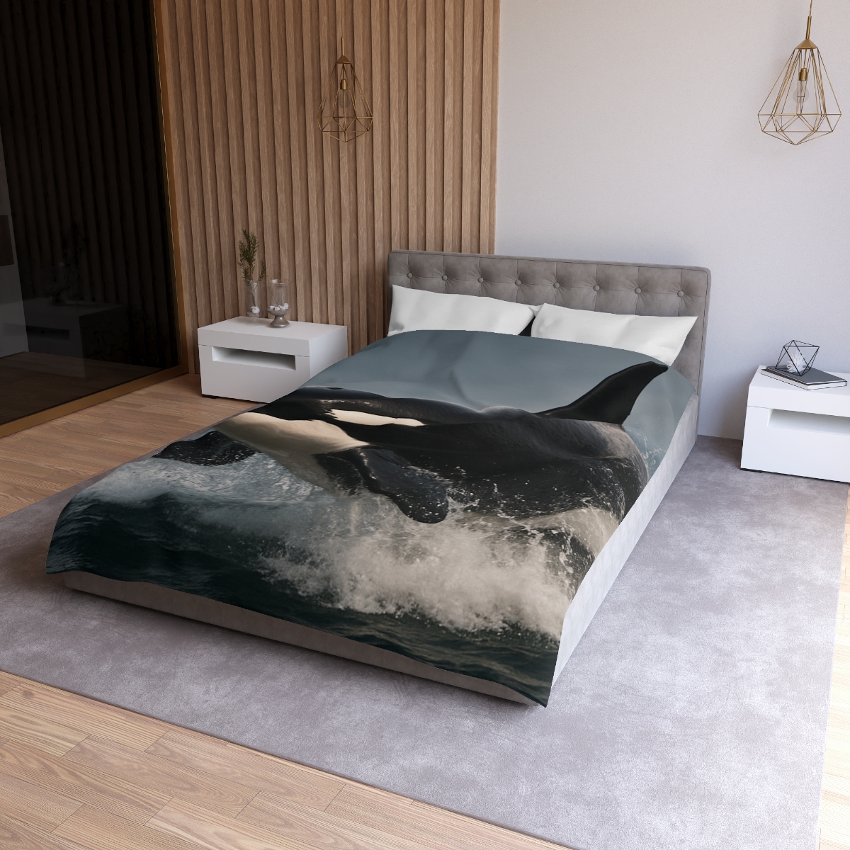 Storm Crest Orca personalized bedding duvets