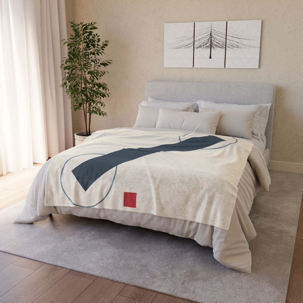 Diagonal Bar With Twin Orbits custom blankets