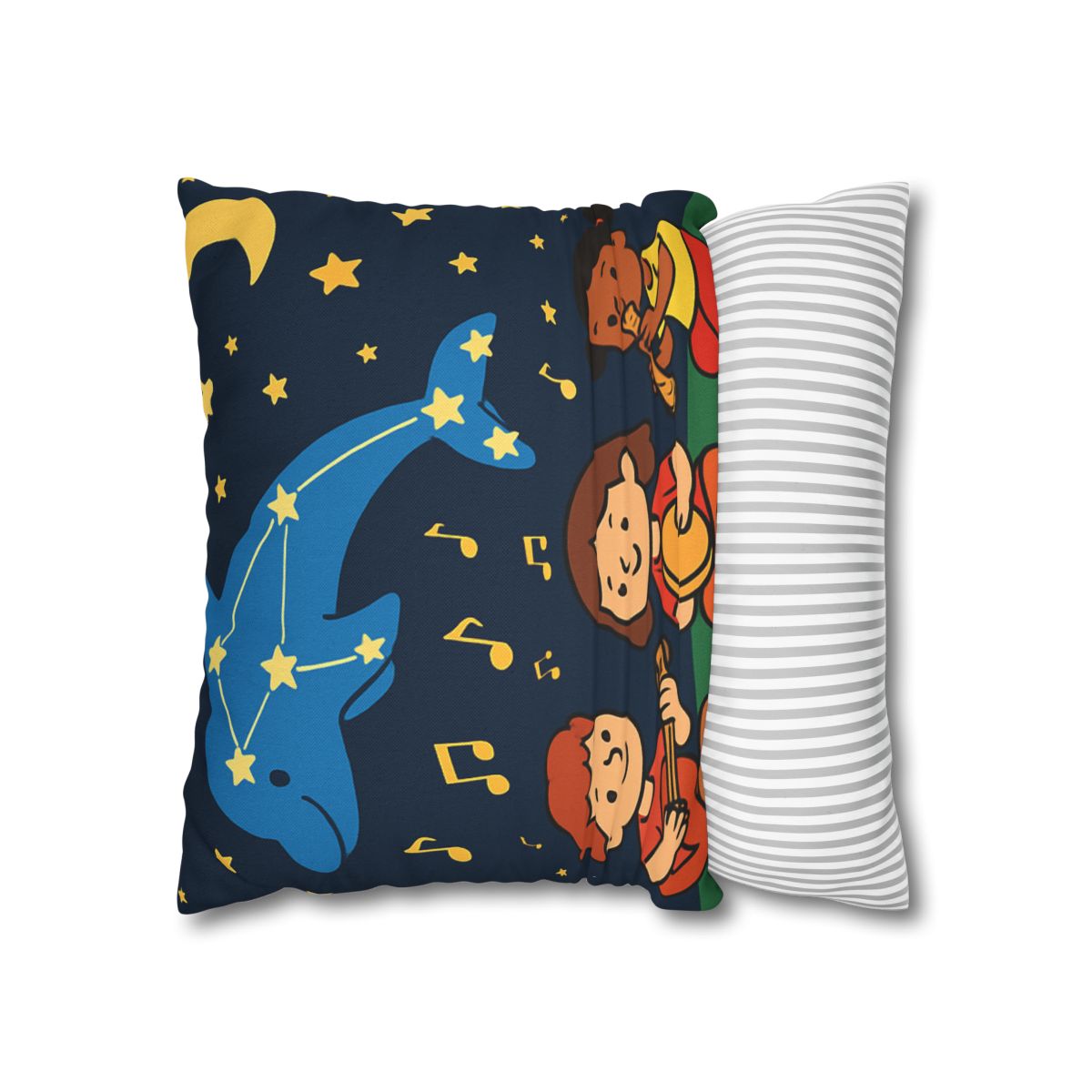 Starlight Orchestra Of The Dolphin Constellation designer print pillow cases