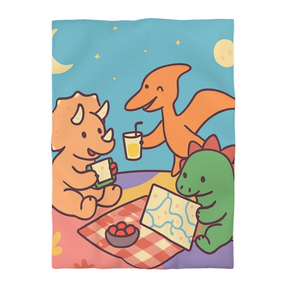 Planet Picnic With Dinosaurs duvets for gifts