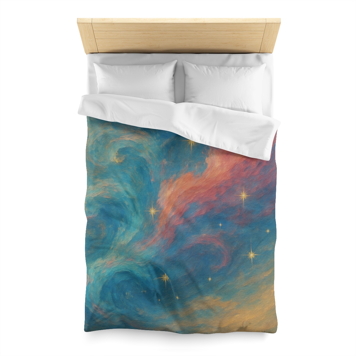 Chromatic Nebula Tidal Bloom stylish duvet covers