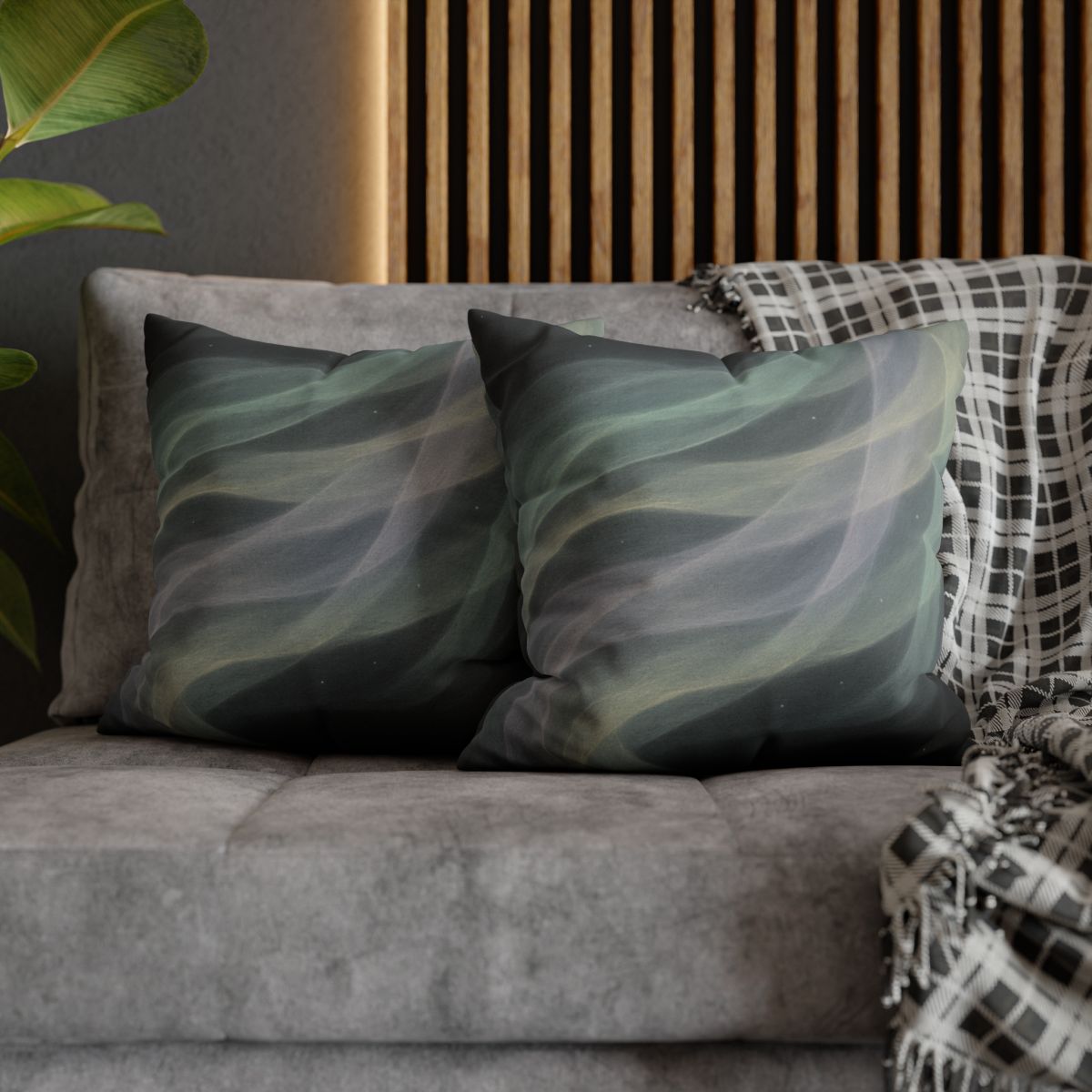 Auroral Cosmic Silk Currents designer print pillow cases