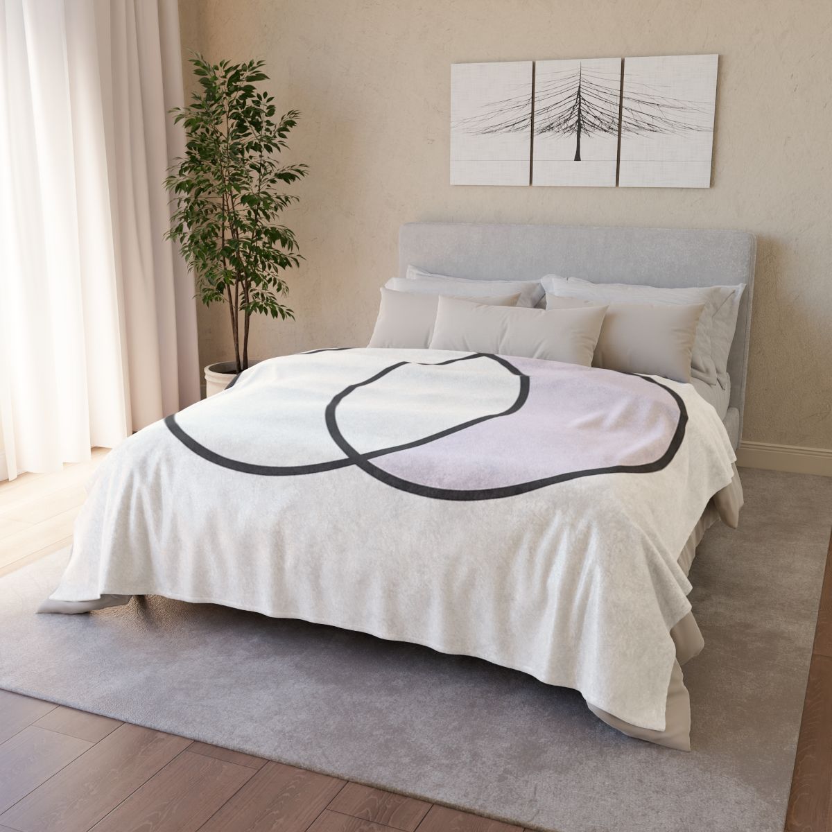 Quiet Eclipse Pairing personalized cozy blankets