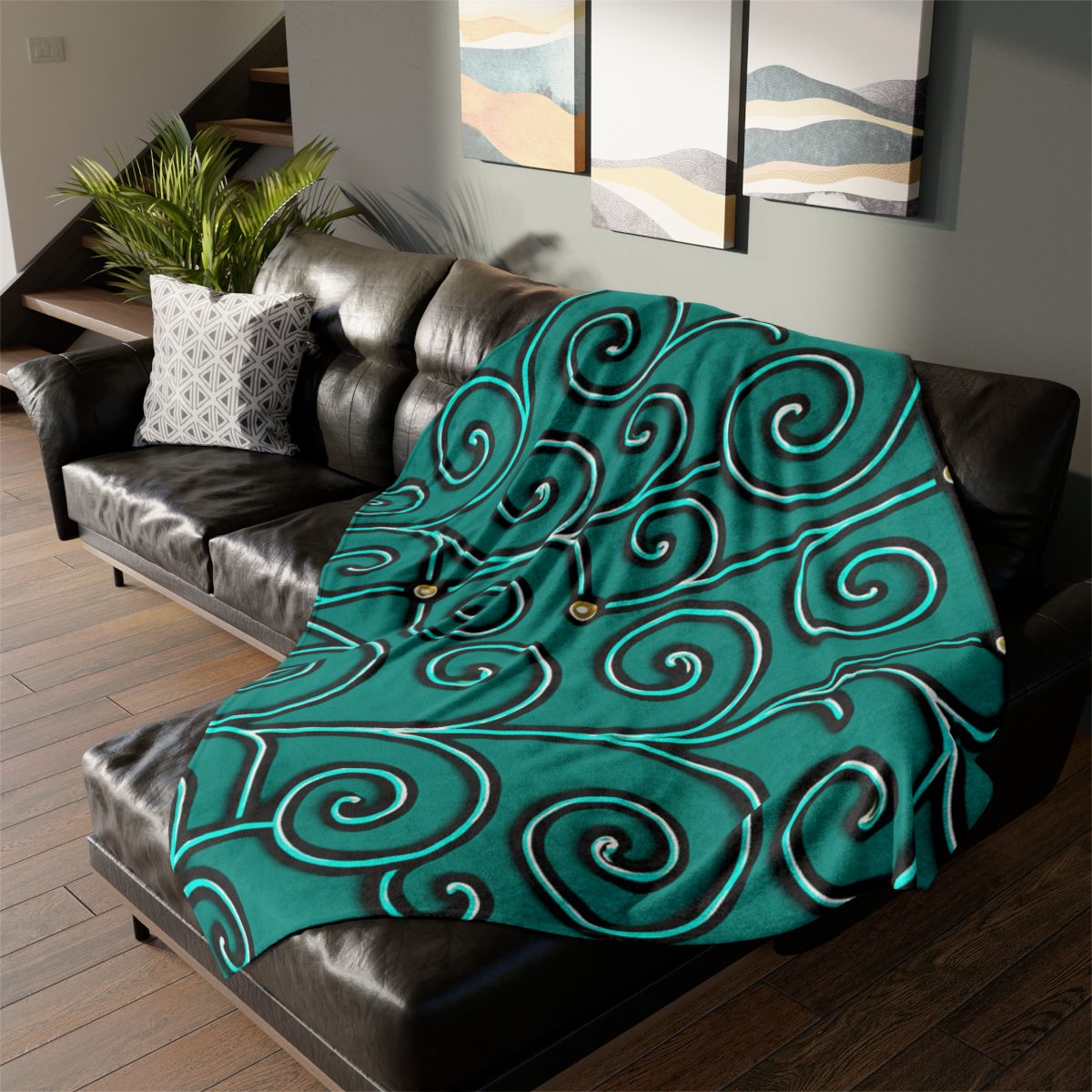 Tendril Circuit Lattice decorative home blankets