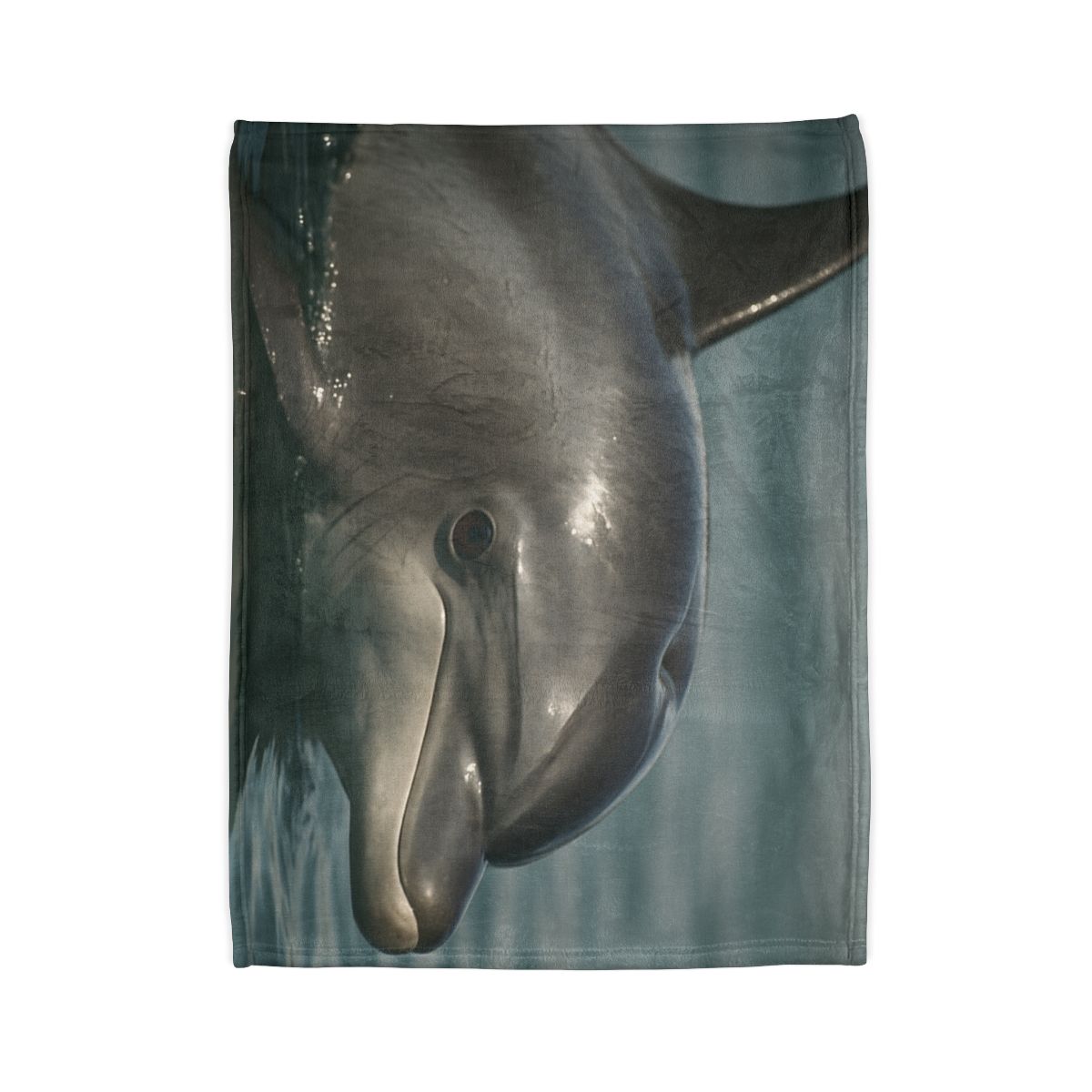 Mirror Calm Bottlenose Dolphin designer printed blankets