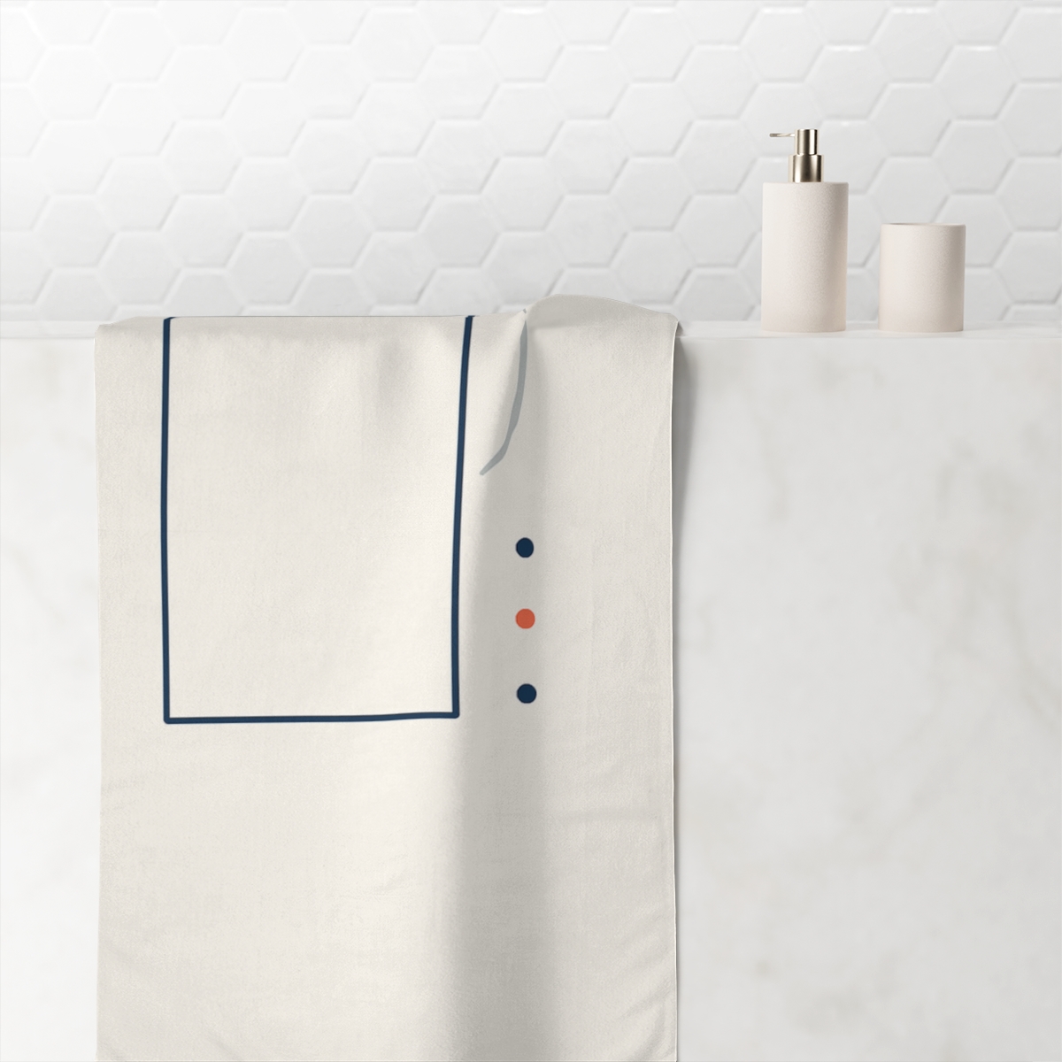 Offset Frame With Orbit Arc decorative home towels