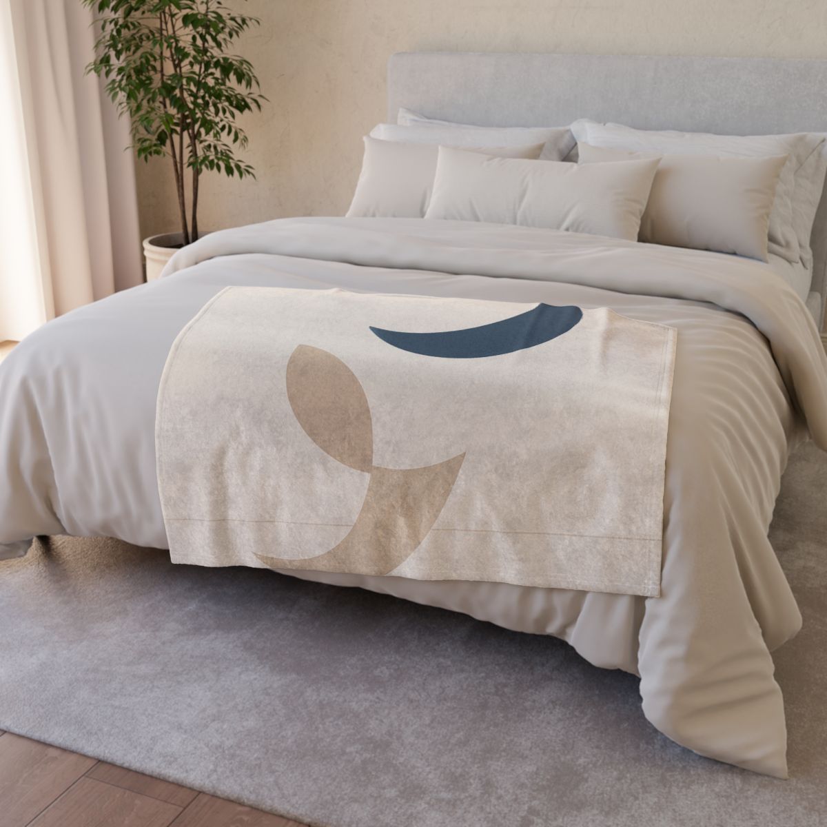 Staggered Crescent Trio decorative home blankets