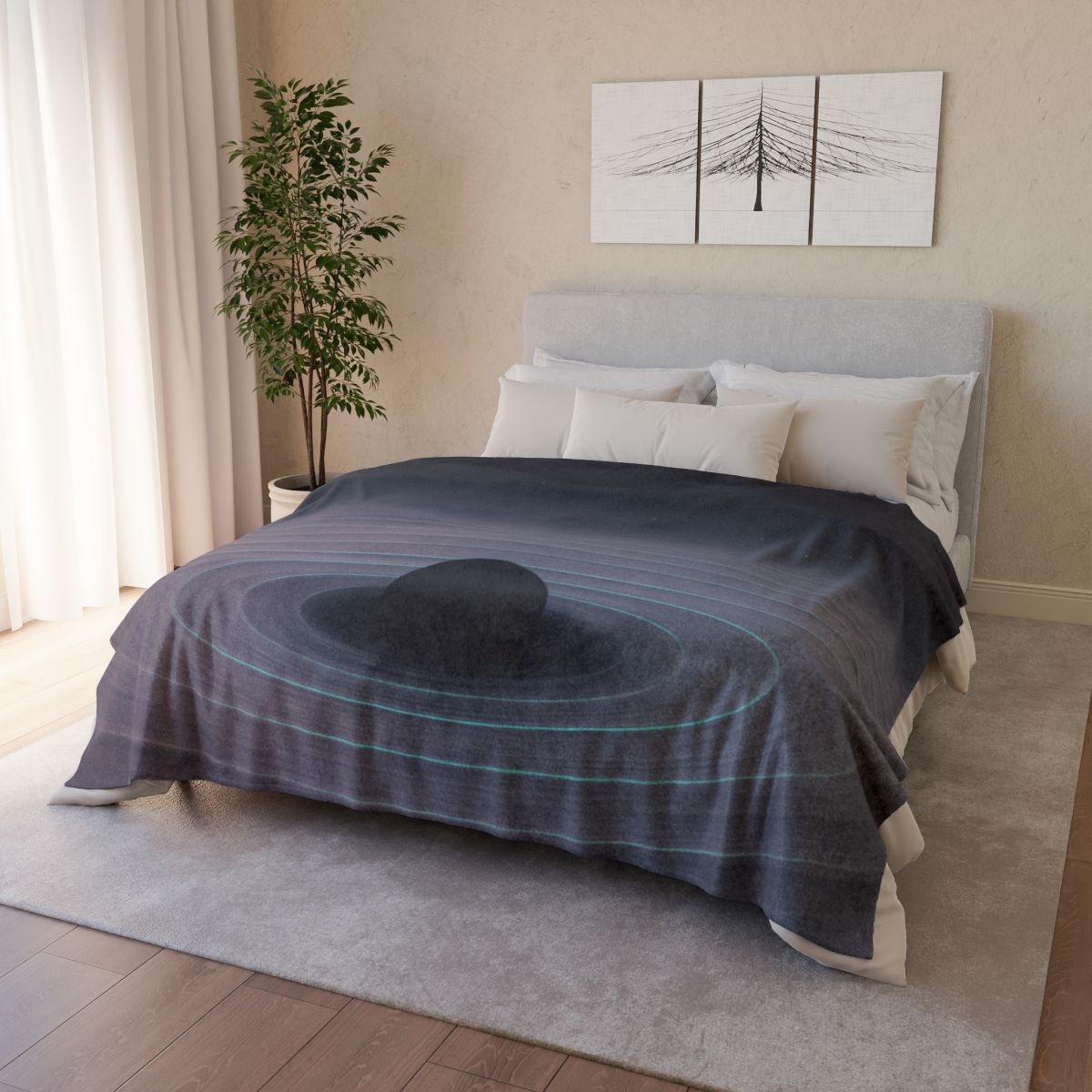 Void Echo Fringe stylish throw blankets