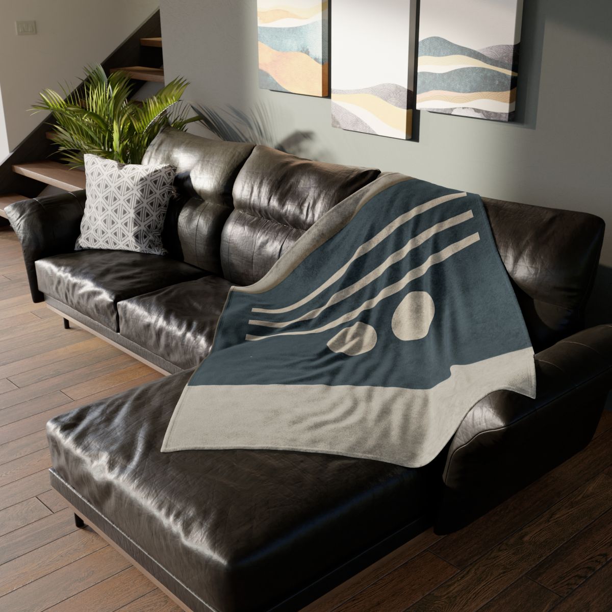 Negative Space Lattice stylish throw blankets