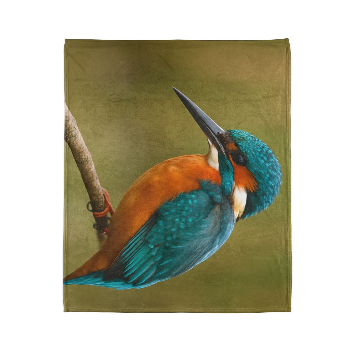 Azure Flash Kingfisher soft fleece blankets