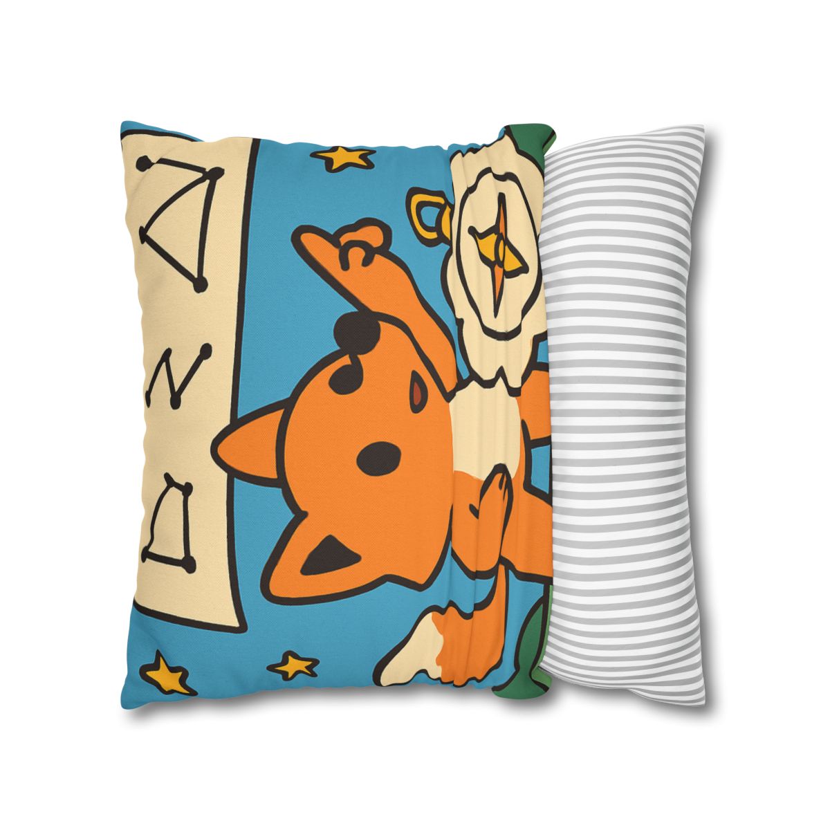 Sky Map Fox And The Cloud Compass designer print pillow cases