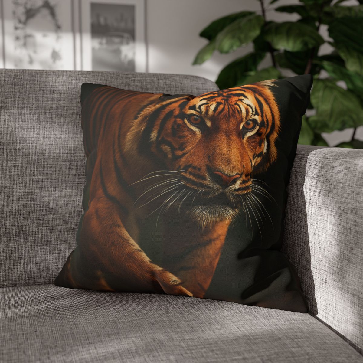 Forest Stalker Bengal Tiger trendy patterned pillow cases