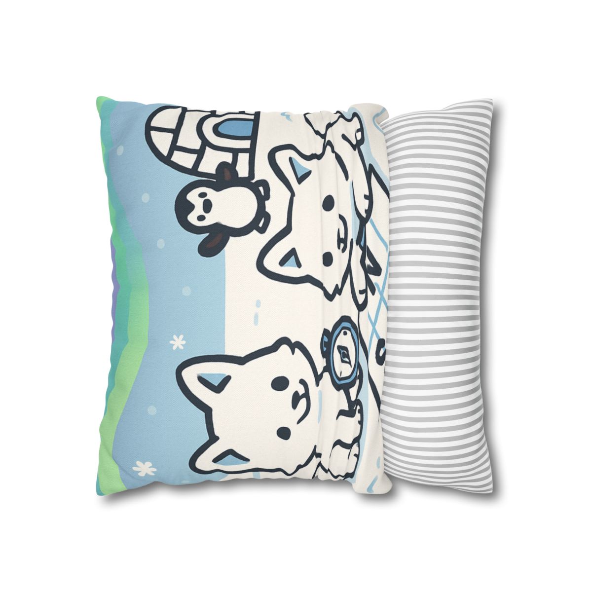 Polar Aurora Map Makers trendy patterned pillow cases