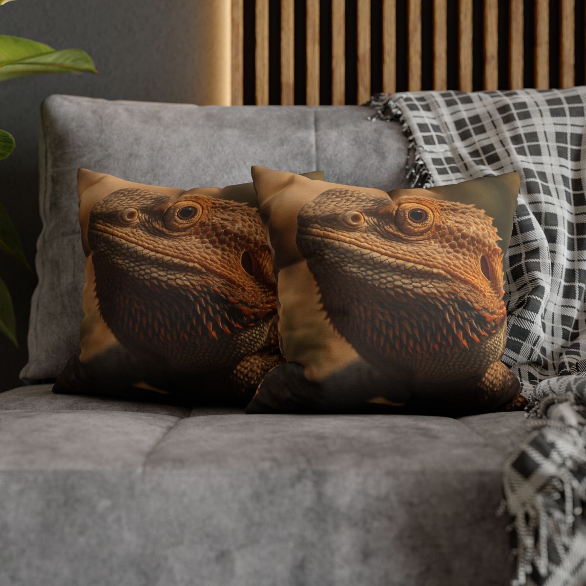Ember Crest Bearded Dragon comfortable bedding pillow covers