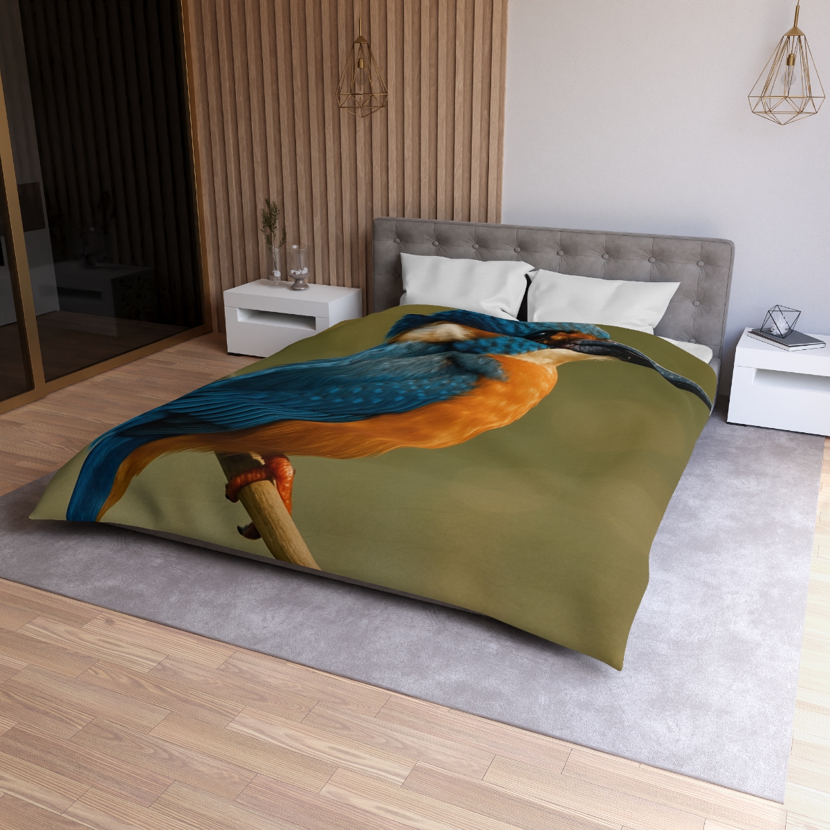 Dawn Drift Kingfisher custom duvets