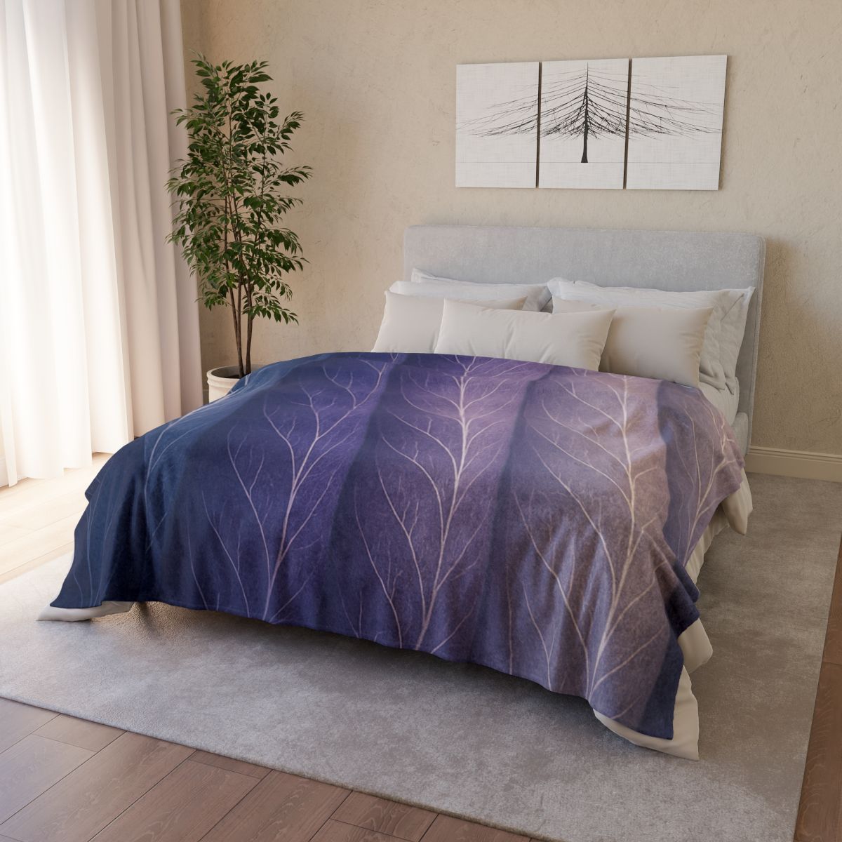 Leaf Vein Aurora Drapery stylish throw blankets