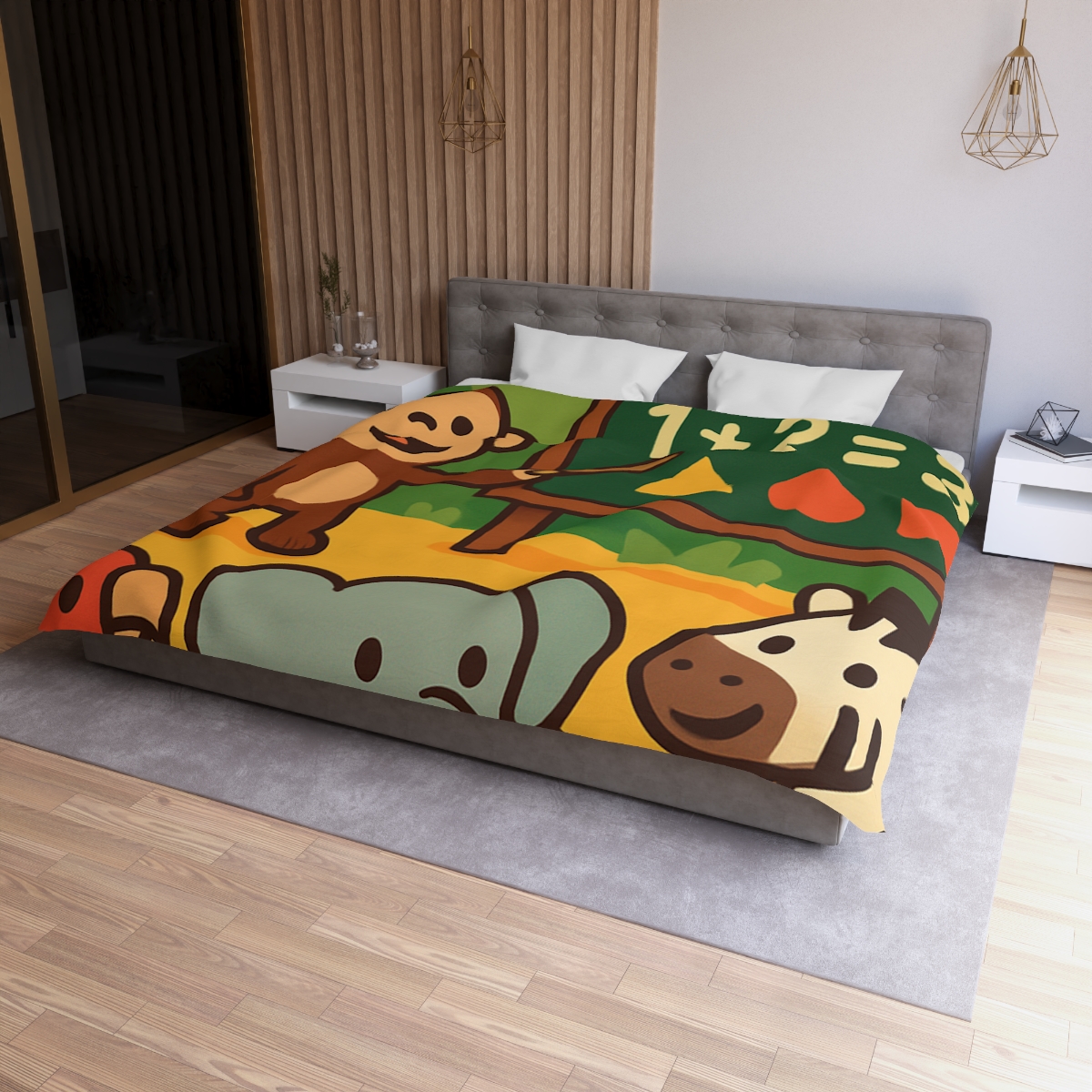 Jungle Math With Monkey And Friends soft comforter duvets