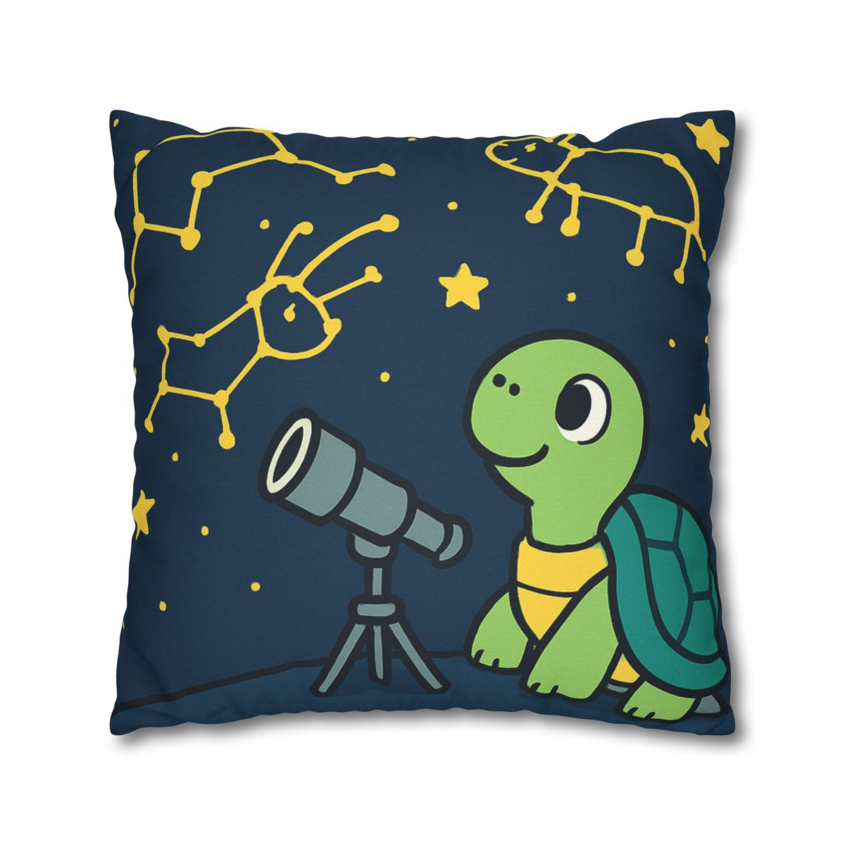 Stargazing Space Turtle trendy patterned pillow cases