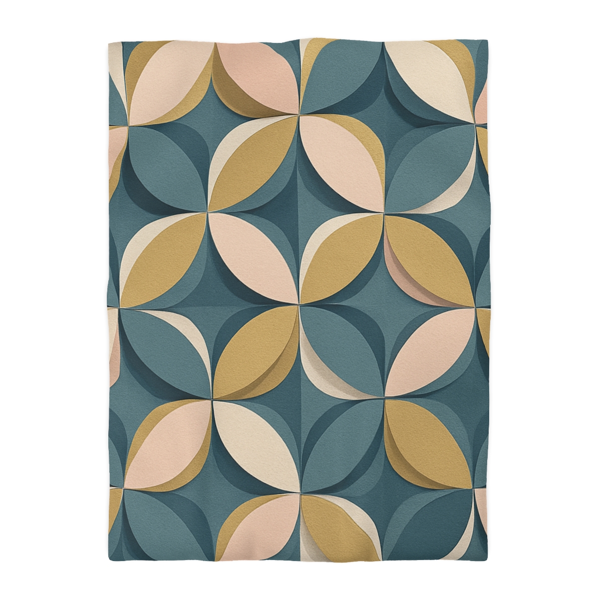 Petal Ripple Grid designer printed duvets