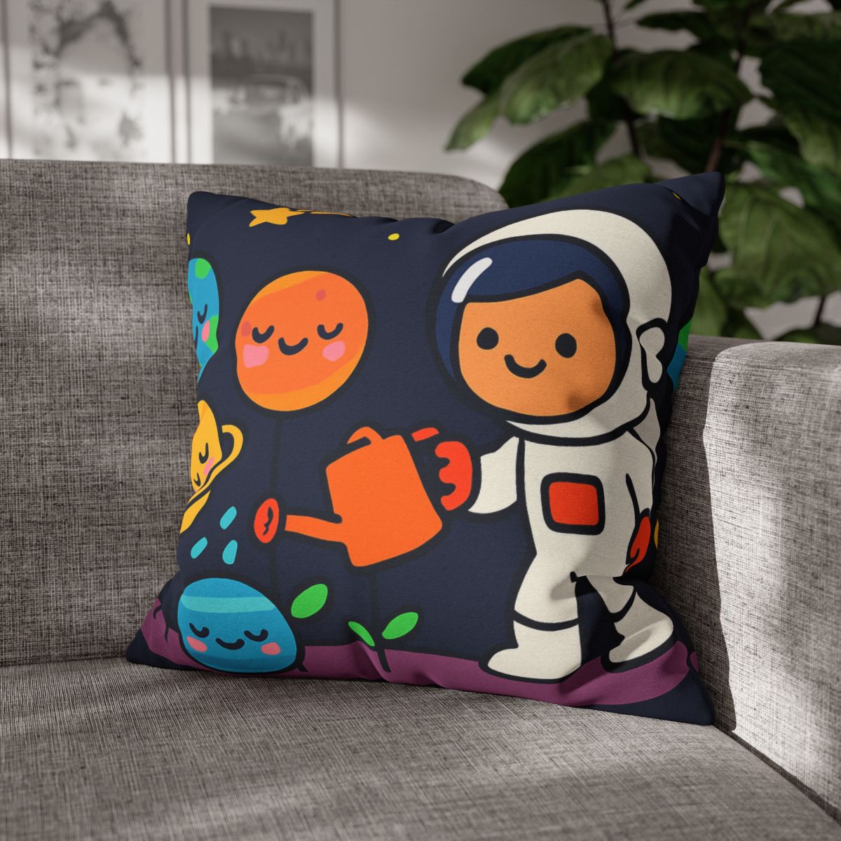 Galaxy Garden Of Friendly Planets comfortable bedding pillow covers