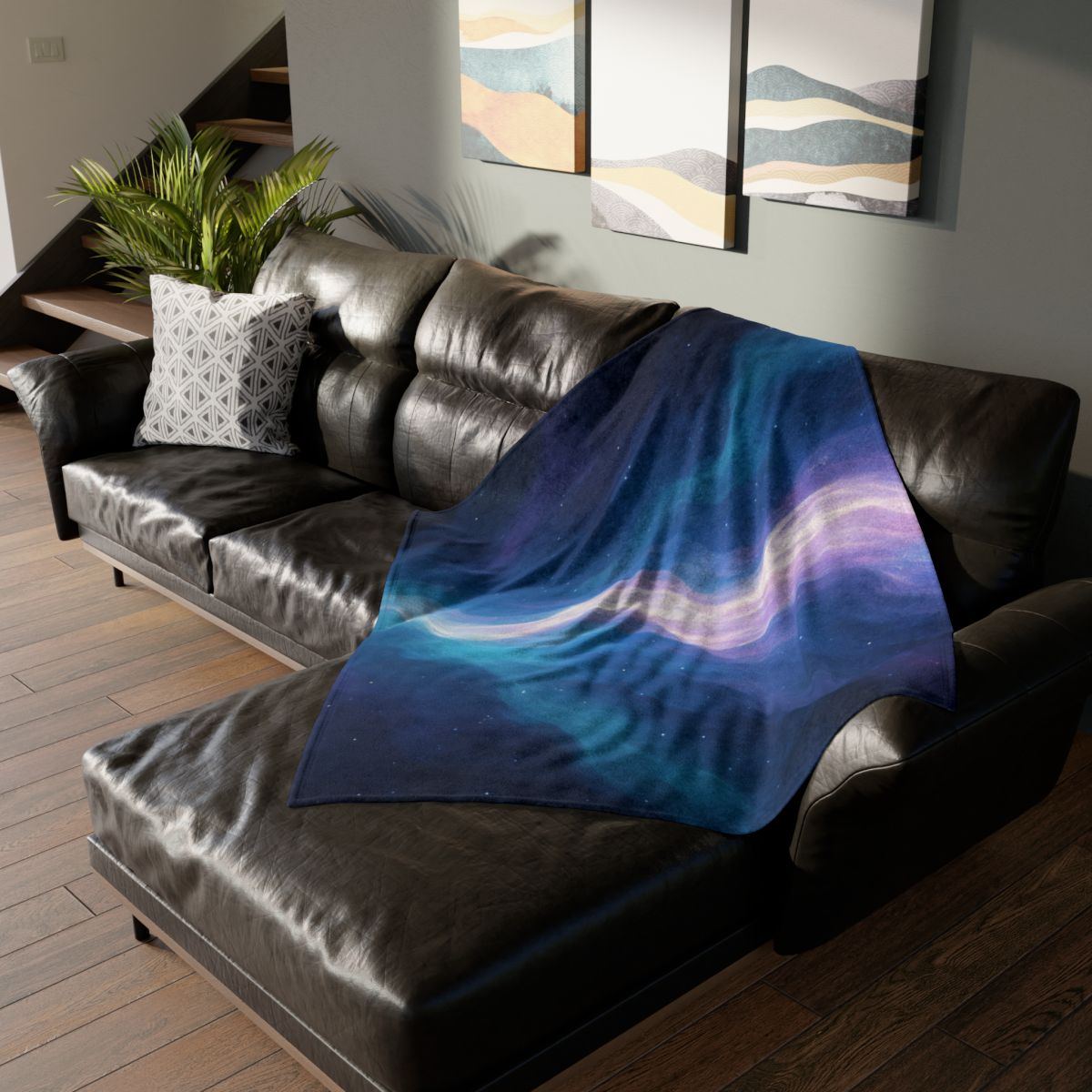Electro Aurora Nebula Loom personalized cozy blankets