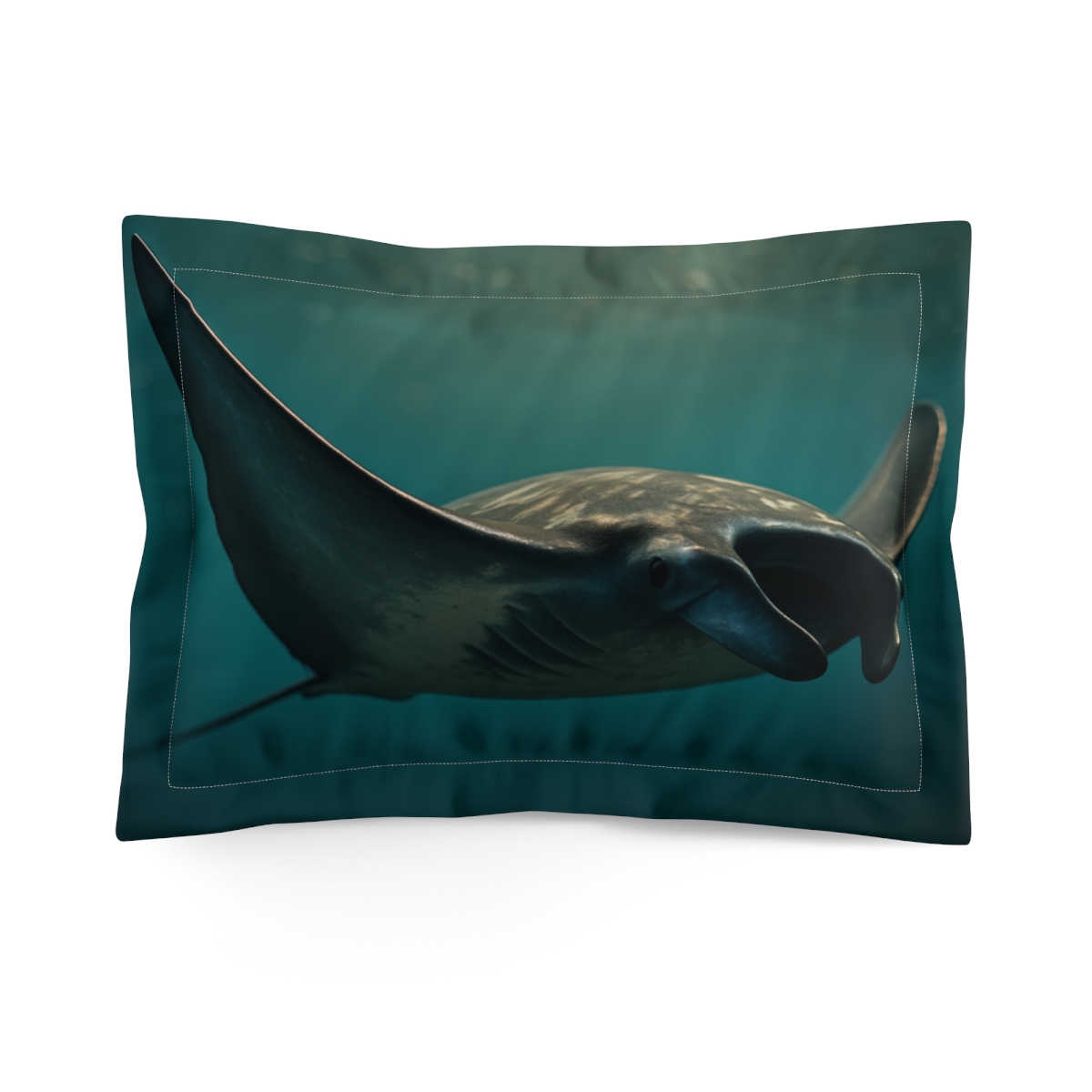 Nebula Glide Manta Ray designer printed pillows