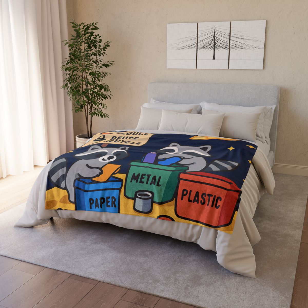 Comet Tail Recycling Rangers stylish throw blankets