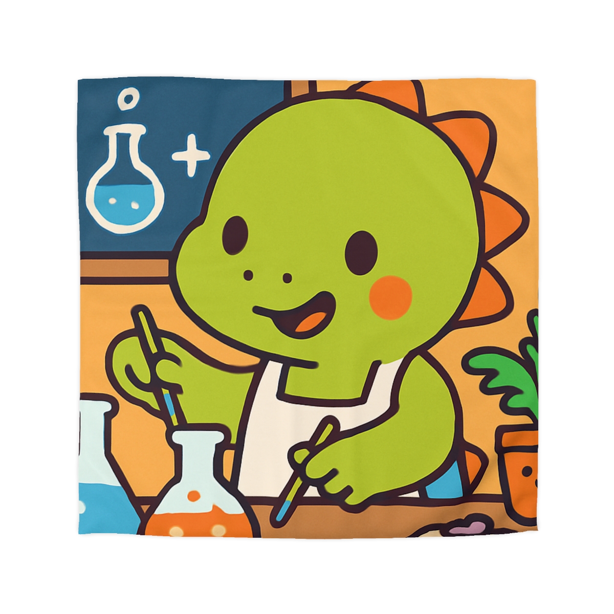 Dino Science Lab designer printed duvets