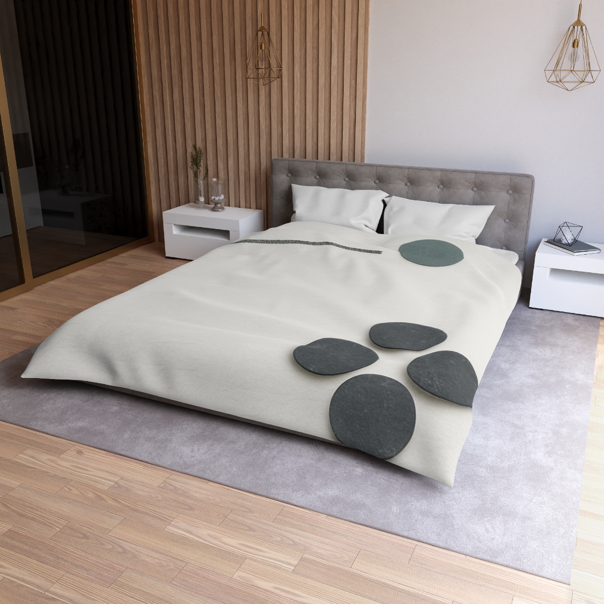 Clustered Dots With Broken Line warm winter duvets