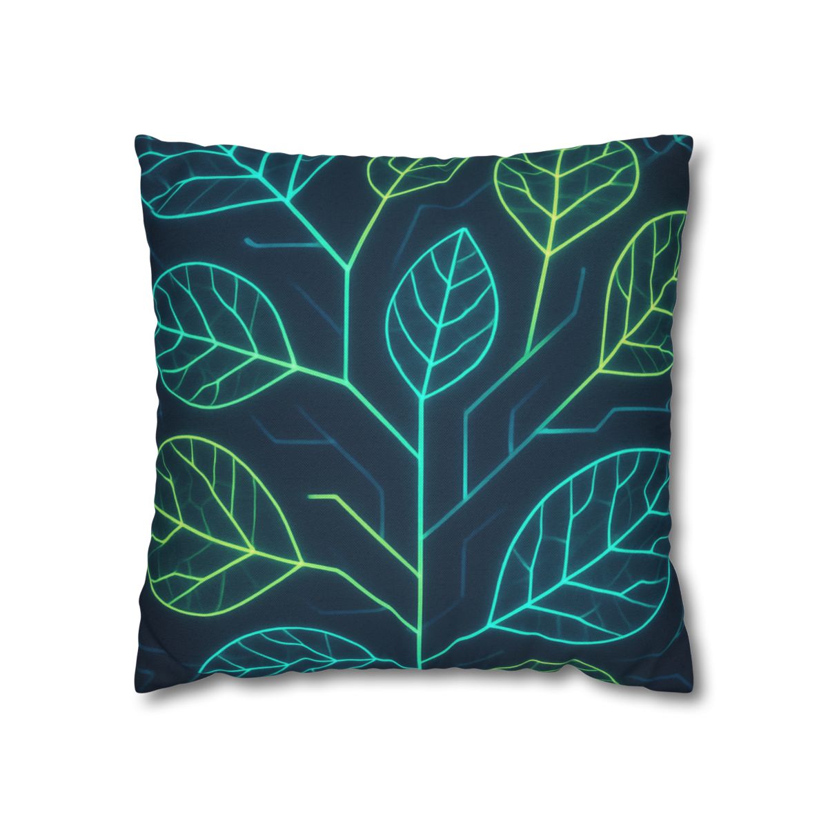 Leaf Vein Circuit Flow designer print pillow cases