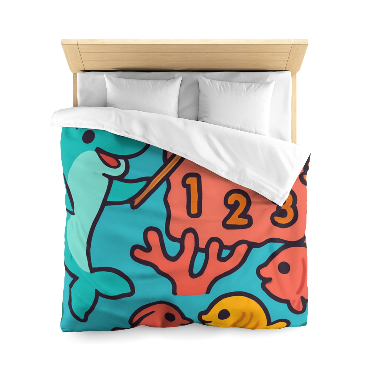 Cosmic Coral Reef Classroom personalized bedding duvets