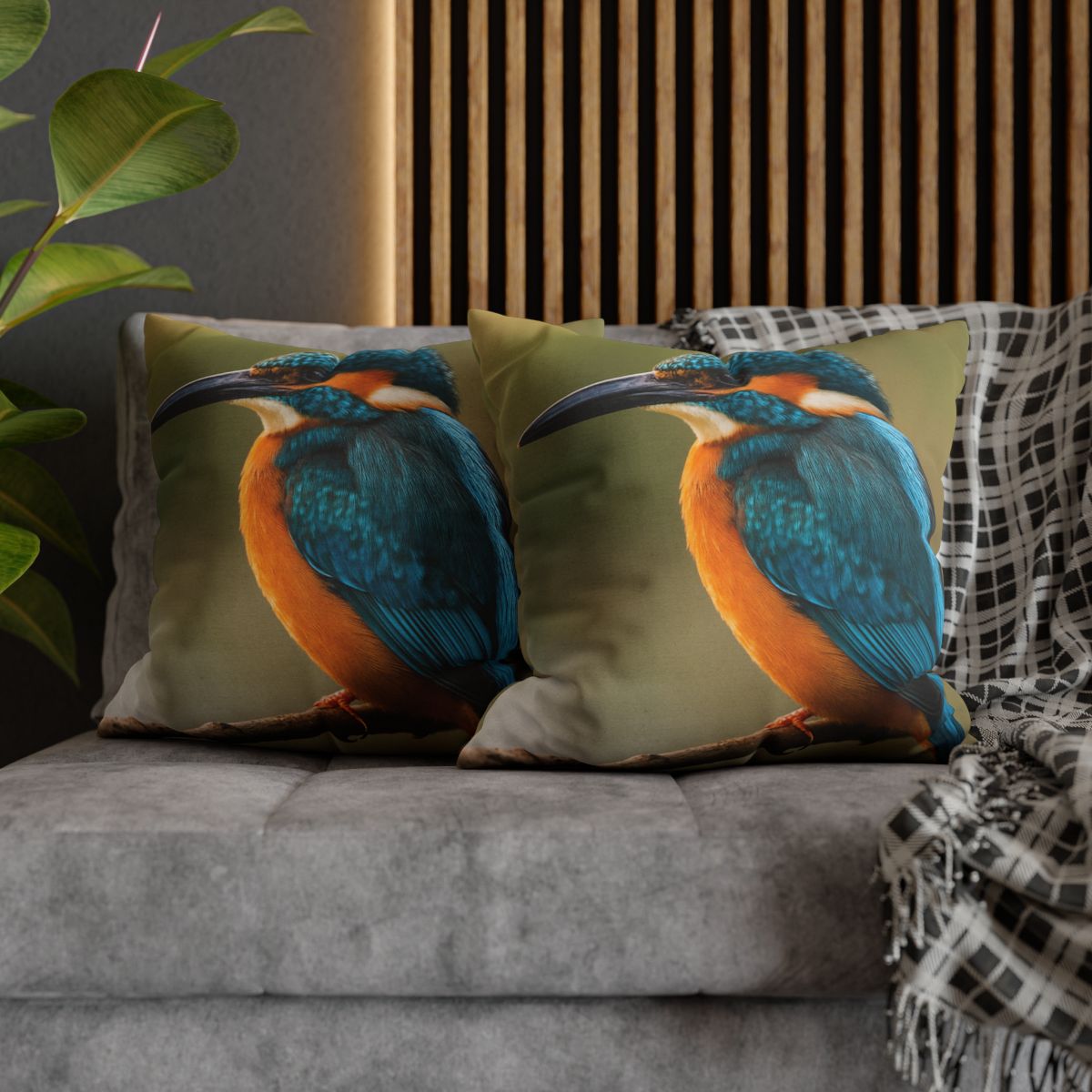 Sapphire Bolt Kingfisher soft cotton pillow cases