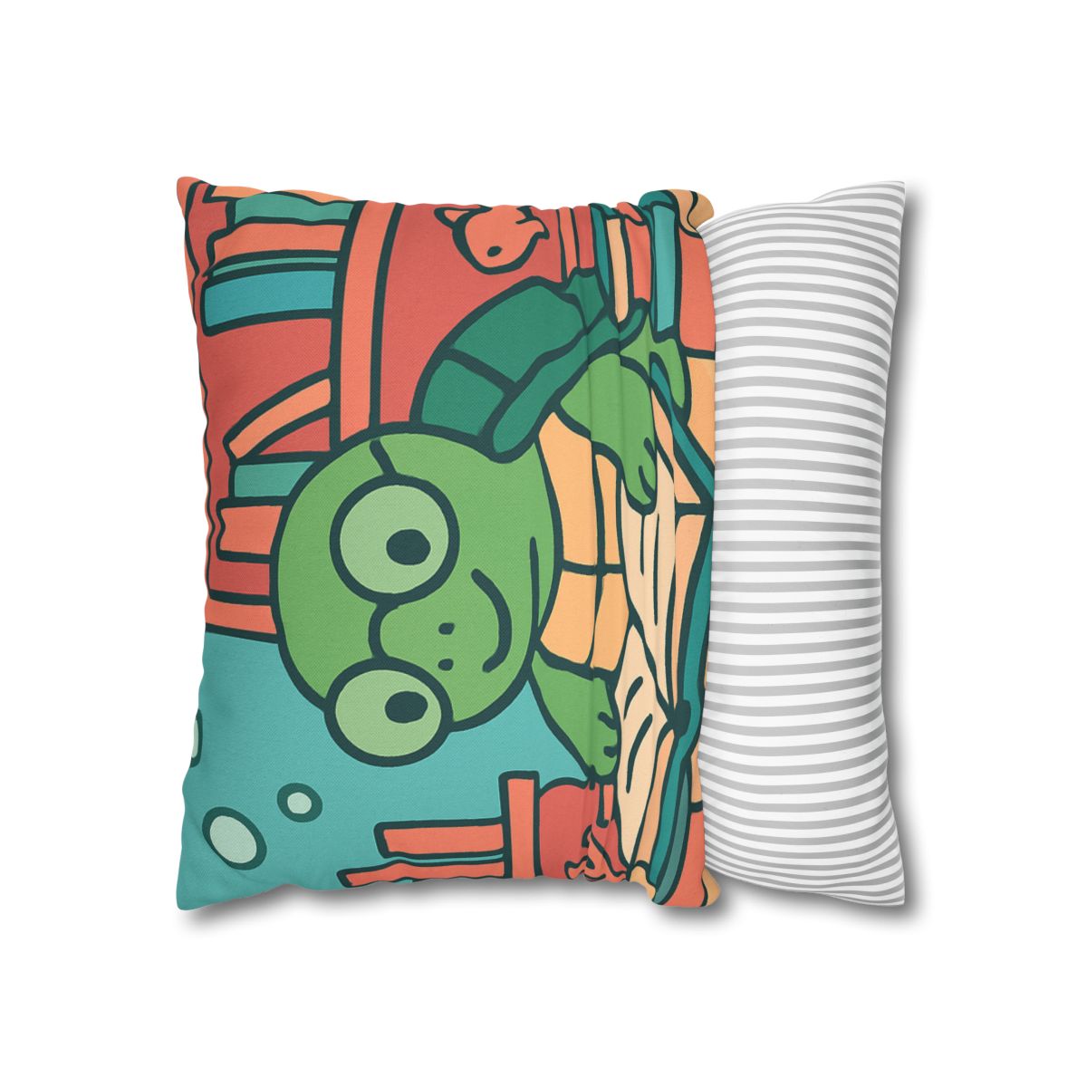 Underwater Library With Bookish Turtle unique gift pillow cases
