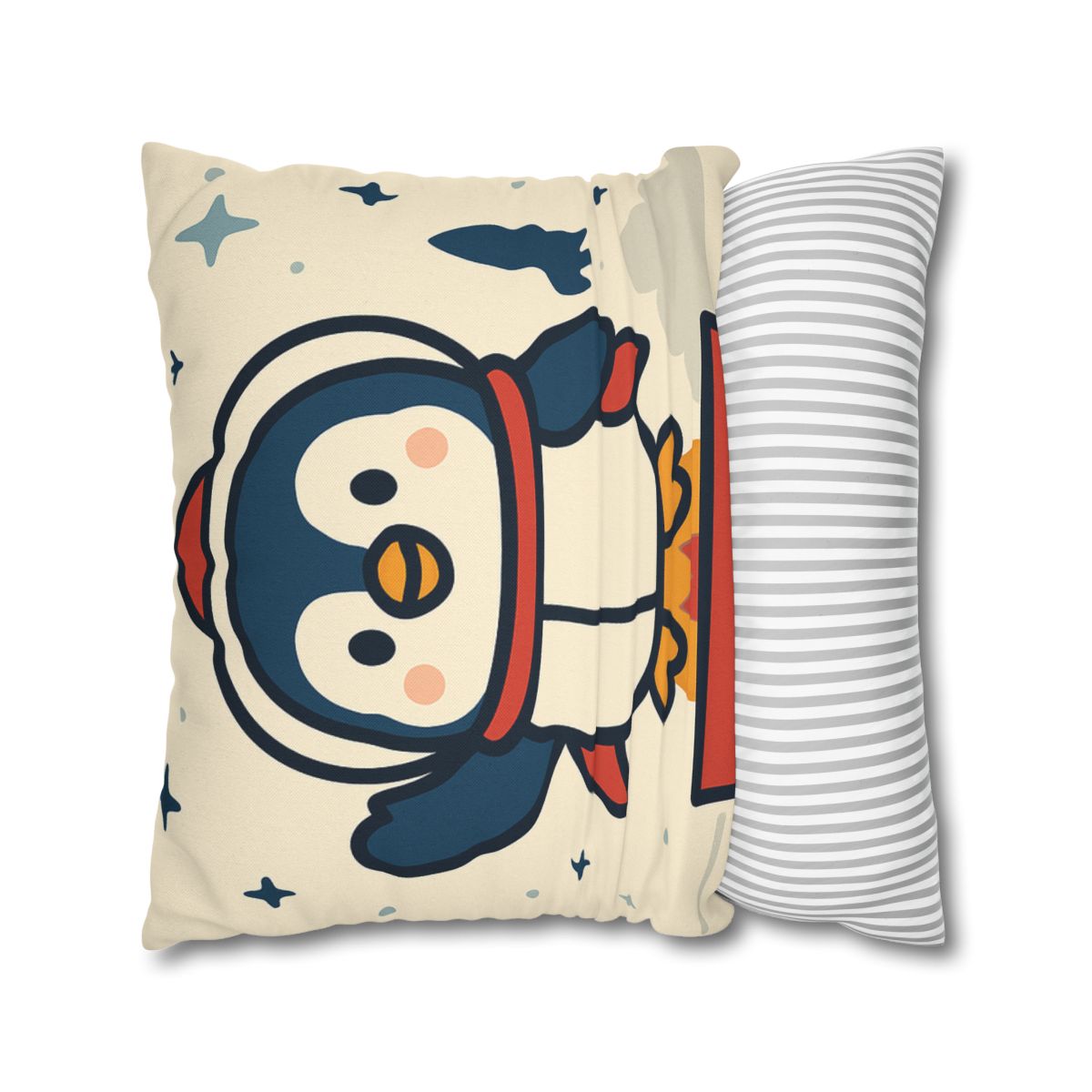 Rocket-Pilot Penguin designer print pillow cases