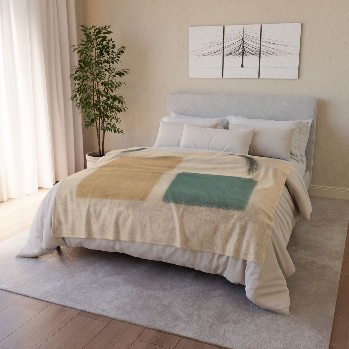 Arc Window And Twin Blocks stylish throw blankets