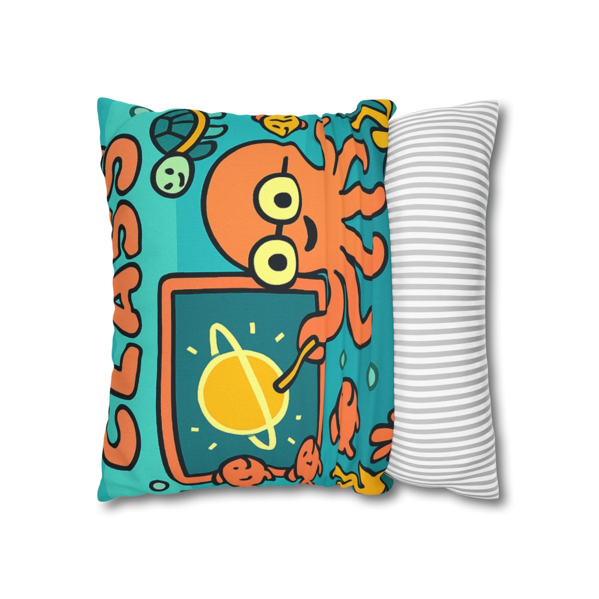 Cosmic Coral Reef Classroom trendy patterned pillow cases