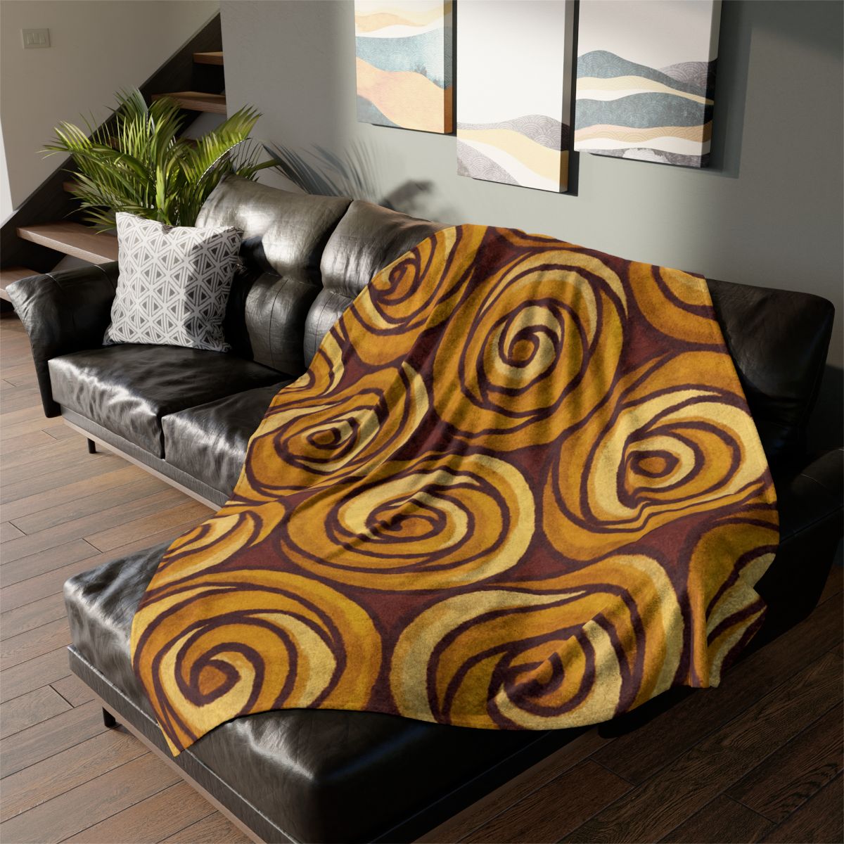 Spiral Bud Tessellation stylish throw blankets