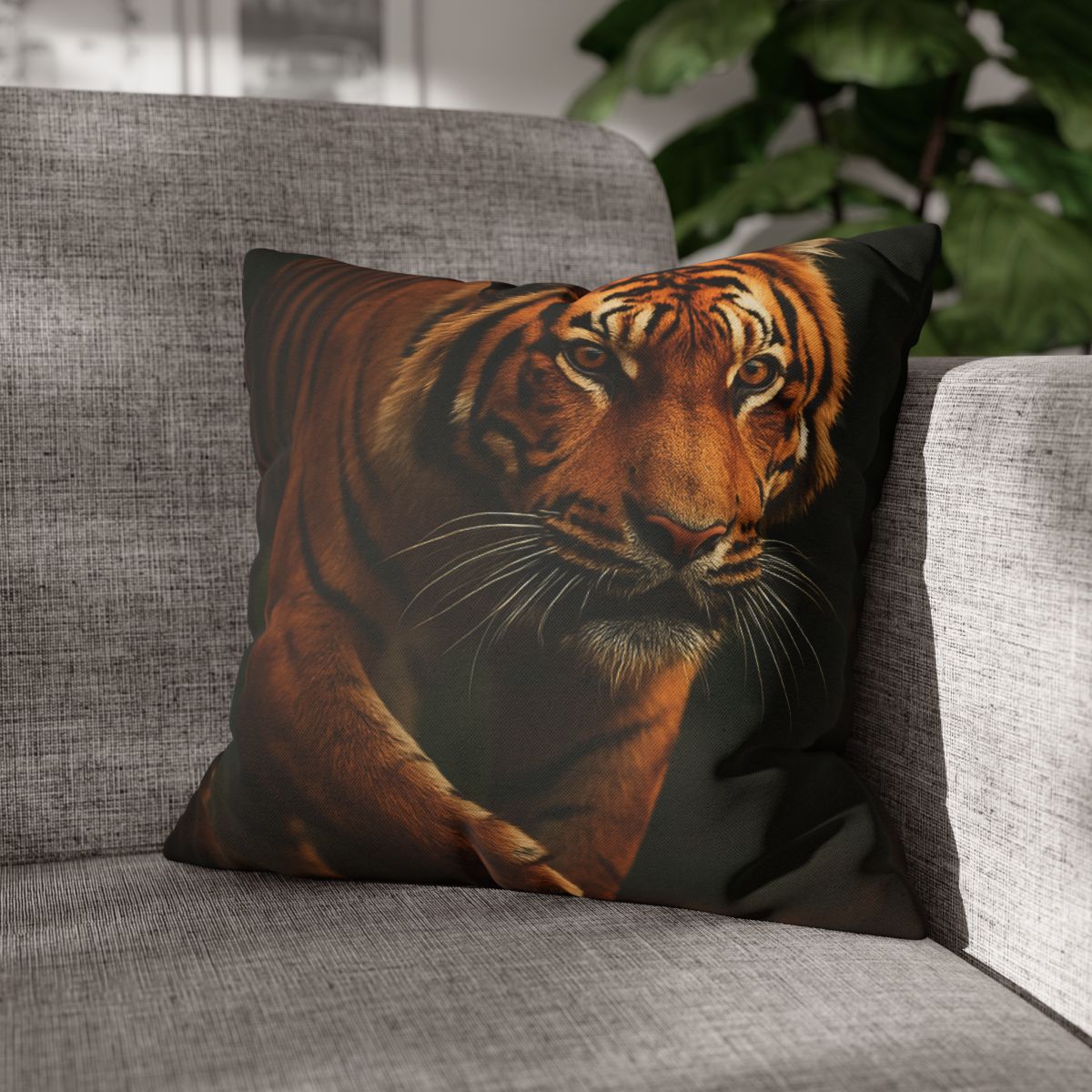 Forest Stalker Bengal Tiger trendy patterned pillow cases